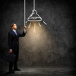 Businessman in black suit