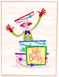 happy clown birthday greeting