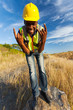 Foto: happy african construction worker happy african construction worker