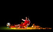 Football player with ball