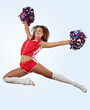 cheerleader girl jumping