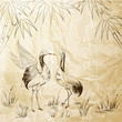 Wallpaper heron and bamboo