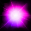 Light flare pink effect. Vector