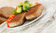 Fast food. Fried cutlets  and broccoli
