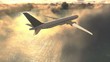 Scenes around a plane flying