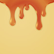 Drips. Abstract Background. Caramel, Honey. Vector Illustration