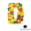 Alphabet From Fruit. Letter D
