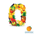 Alphabet From Fruit. Letter O