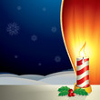 Christmas Scene with Lighting Candle