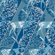 Vector: Blue buck deer motif seasonal swatch Blue buck deer motif seasonal swatch