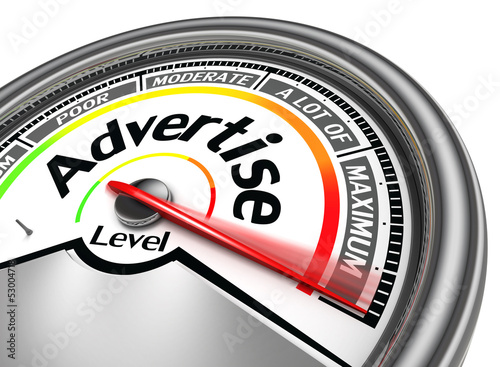 Illustration: advertise conceptual meter advertise conceptual meter