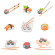 Sushi set. Vector