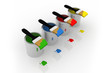 paint buckets and brush