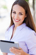Photo: Woman with digital tablet Woman with digital tablet