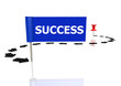 Push pin to success