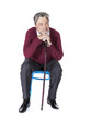old man with a cane