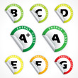 Energy class stickers from A+ to G