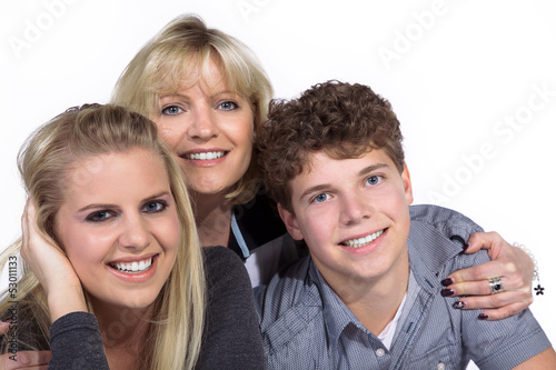 Photo: Mutter und Kinder sind glücklich Mutter und Kinder sind glücklich