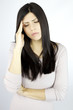 Beautiful woman with strong headache