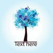 stylized winter tree background for design, vector art image
