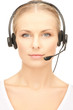 friendly female helpline operator