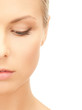half face of beautiful woman