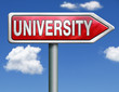 university road sign arrow