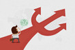 Businessman do not know where to go , eps10 vector format