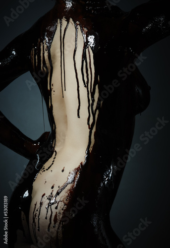 Photo: Chocolate covered woman Chocolate covered woman