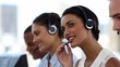 Call centre agents working in their office