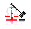 Gavel and scale of justice