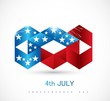 4th july american independence day icon white  background