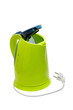 kettle green electric isolated utensils appliance kitchen asian