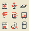 Home appliances icon set
