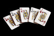 Poker, Vierling, Queens, Schwarz, schwebend