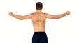 Shirtless man showing his muscles