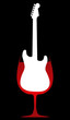 red wine guitar