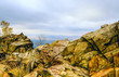 view from a cliff in the mountains