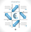 Vector: Infographic design template with paper tags Infographic design template with paper tags