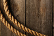 Rope over wooden background