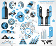Infographic elements - set of paper tags,