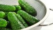Fresh cucumbers, dolly shot
