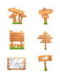 Wooden signs set