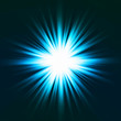 Light flare blue effect. Vector