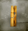 Wooden clothespin, old style