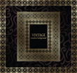 Vektor: Vintage seamless wallpaper with frame Vintage seamless wallpaper with frame