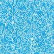 Vector: Vector lacey blue and white blossoms seamless pattern background Vector lacey blue and white blossoms seamless pattern background