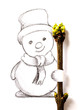 bonhomme de neige hivers printemps