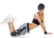 Foto: young and beautiful dancer posing in studio young and beautiful dancer posing in studio