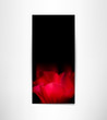 Vector: romantic card with red tulip petals on a black background romantic card with red tulip petals on a black background